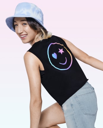 Camiseta sin mangas ajustada con logo de Tween Girls