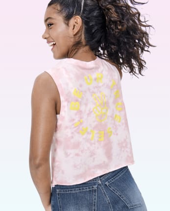 Tween Girls Logo Muscle Tank Top