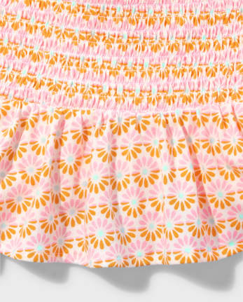 Conjunto de falda y camiseta sin mangas fruncidos
