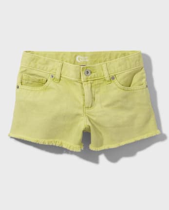 Tween Girls Garment Dyed Denim Shortie Shorts