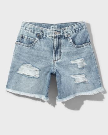 Tween Girls Denim Dad Shorts