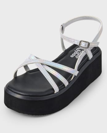 Girls Strappy Platform Sandals