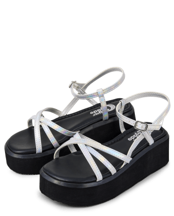 Girls Strappy Platform Sandals