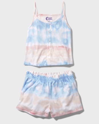 Girls Tie Dye Pajama Set
