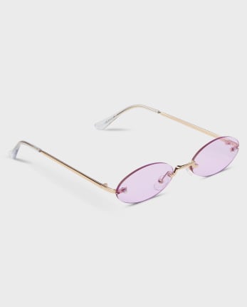 Microgafas de sol moradas sin montura para niñas Tween