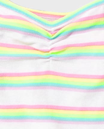 Girls Striped Towel Terry Pajama Cami