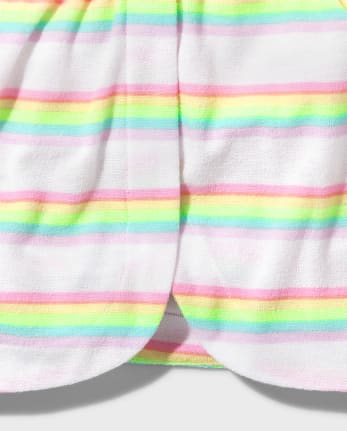 Striped Towel Terry Pajama Shorts
