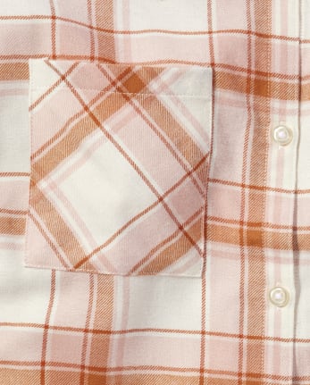 Plaid Oversized Button-Up Shirt