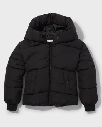 Girls Quilted Oversized Puffer Jacket