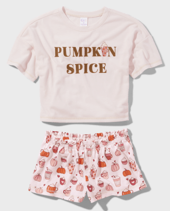 Tween Girls Pumpkin Spice Pajamas