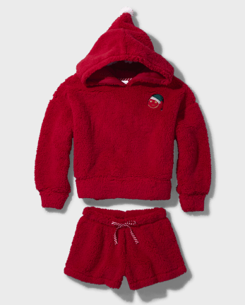 Conjunto de pijama navideño acogedor para niña