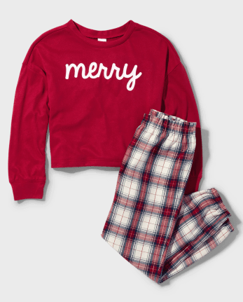 Girls Merry' Long Sleeve Pajama Set