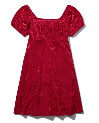 Velour Babydoll Dress