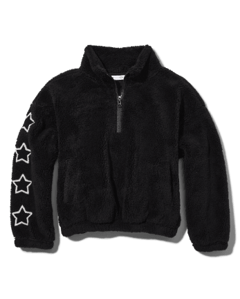 Tween Girls Sherpa Oversized Half-Zip Pullover