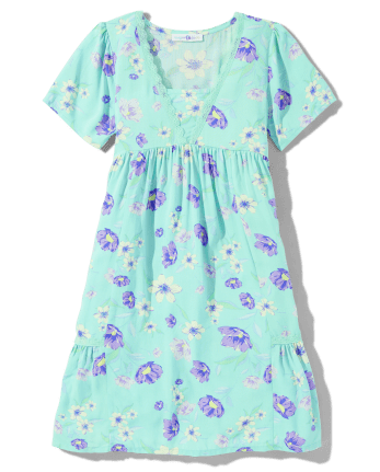 Girls Floral Babydoll Dress