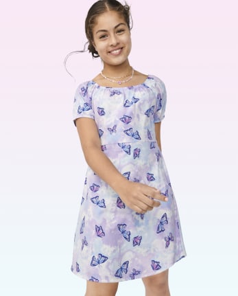 Tween Girls Print Skater Dress