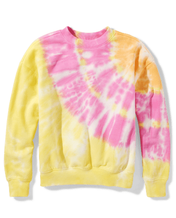 Girls Tie Dye Oversized Sweatshirt