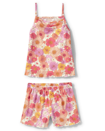 Girls Floral Pajama Set