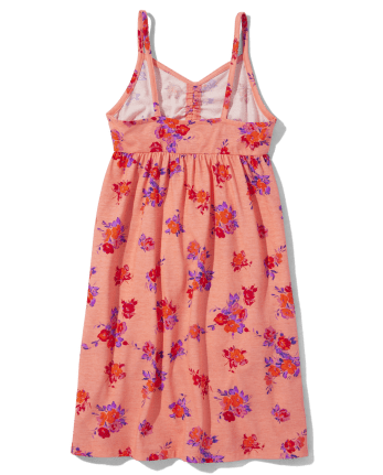Tween Girls Print Cinch Front Babydoll Dress