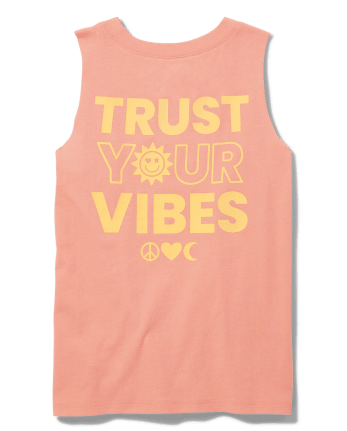 Camiseta sin mangas extragrande con estampado gráfico para niñas