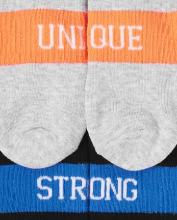 Tween Girls Positive Words Cushioned Ankle Socks 6-Pack