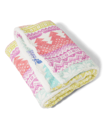 Pink snowflake blanket top