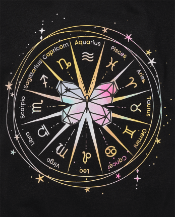 Tween Girls Zodiac Wheel Pajama Top