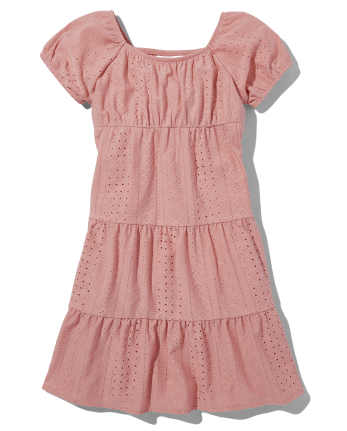 Tween Girls Eyelet Tiered Dress