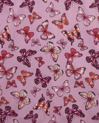 Tween Girls Butterfly Ruched Skater Dress