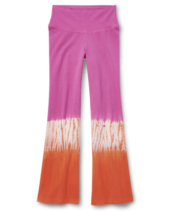 Tween Girls Tie Dye High Rise Flare Leggings
