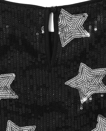 Girls Star Sequin Shift Dress
