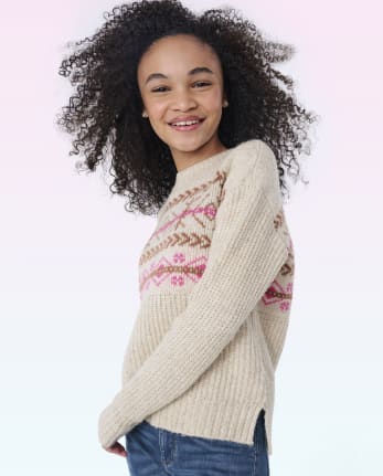 Tween Girls Fairisle Sweater