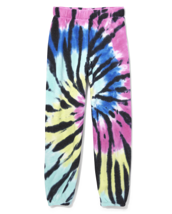 Tween Girls Tie Dye Fleece Jogger Pants
