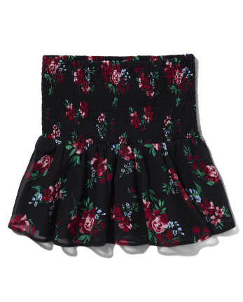 Tween Girls Floral Smocked Skirt