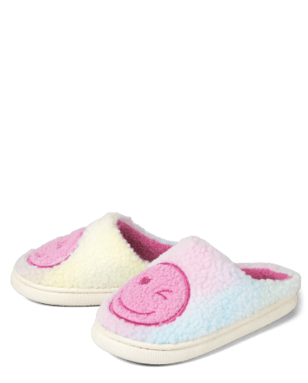 Tween Girls Rainbow Smile Slipper