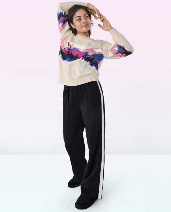 Pantalones anchos de polar para niñas Tween