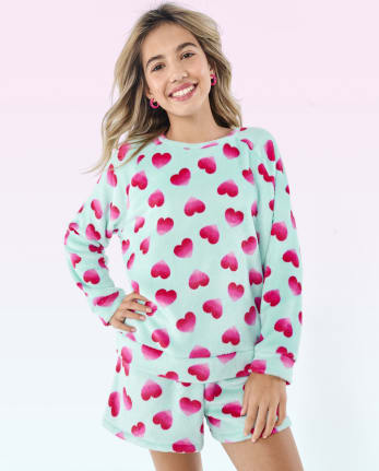 Tween Girls Heart Pajamas