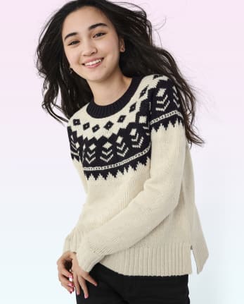 Tween Girls Fairisle Sweater