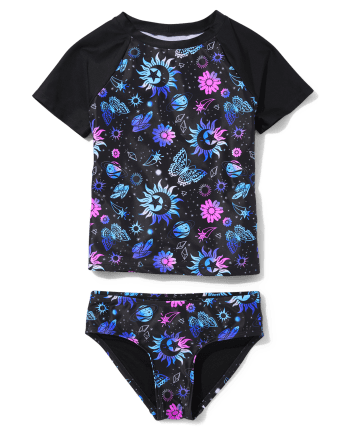 Tween Girls Mystic Galaxy Rashguard Swimsuit