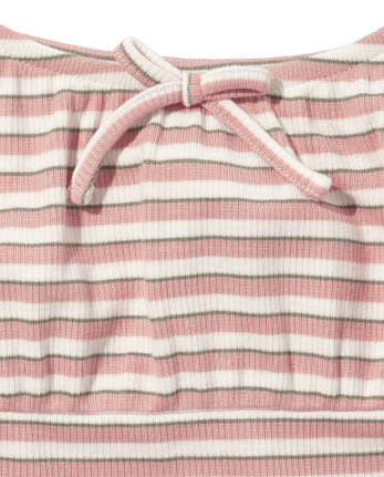 Tween Girls Stripe Ribbed Top