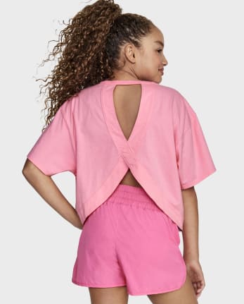 Tween Girls Cutout Boxy Tee