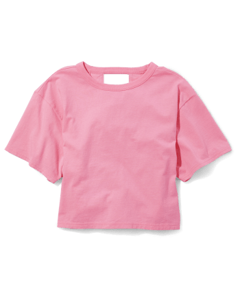 Tween Girls Cutout Boxy Tee