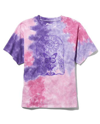 Tween Girls Tie Dye Oversized Graphic Tee