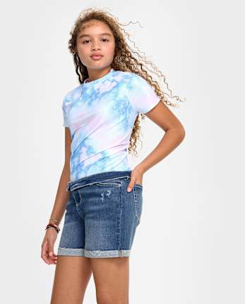 Tween Girls Denim Midi Shorts