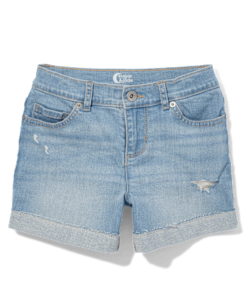 Tween Girls Denim Midi Shorts - Plus