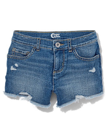 Tween Girls Denim Shortie Shorts - Slim