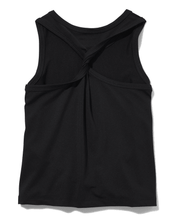Tween Niña Quick Dry Twist Back Camisetas sin mangas Top