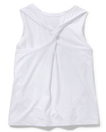 Tween Niña Quick Dry Twist Back Camisetas sin mangas Top