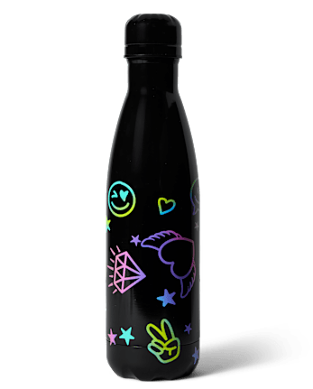 Icono de interpolación de niña Botella de agua