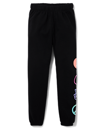 Tween Girls Icon Graphic Fleece Jogger Pants